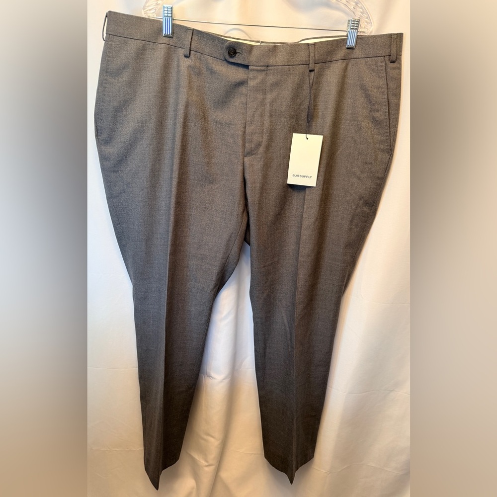 NWT‎ SUITSUPPLY BRESCIA Size 46x30 Trousers Gray 100% Wool Lanificio Rogna Italy